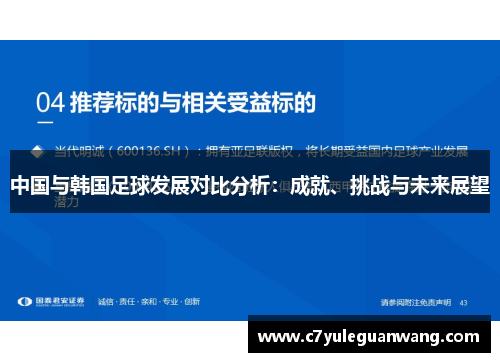 中国与韩国足球发展对比分析：成就、挑战与未来展望